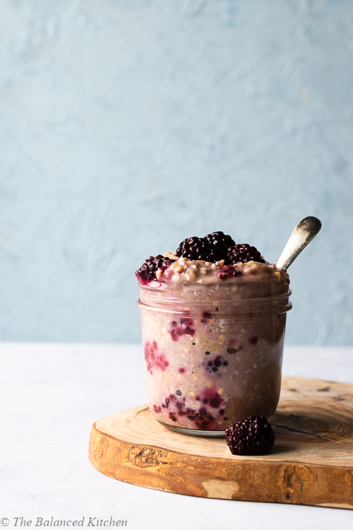 Blackberry & Vanilla, Buckwheat Groats & Oat Porridge Pot