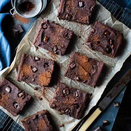 Chocolate Brownies with Almonds & Sweet Potato - vegan