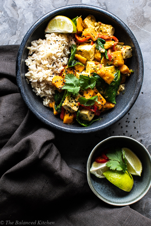 Thai Green Curry with Sweet Potato, Spinach & Red Pepper - The Balanced ...