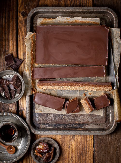 Delectable Chocolate Almond Date Slices